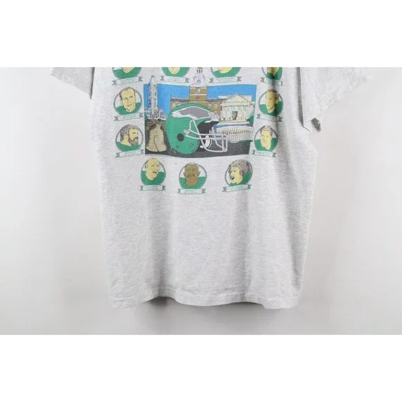 Vintage 90s Mens Large Philadelphia Eagles Football Legends T-Shirt Gray USA - Picture 3 of 13